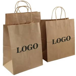 DIY Multifunction Soft Color Recyclable Exhibition Promotion Gift Bag with Handles, Customizable Kraft Paper Bags