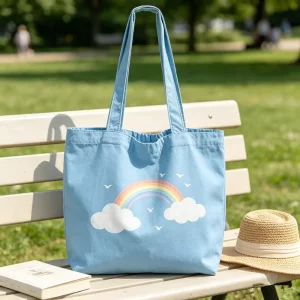 Daily Commute Custom Tote Bag Canvas Tote Bag Shopping Bags Small Side Pouch for Cosmetics Reinforced Seams Womens Tote Bags