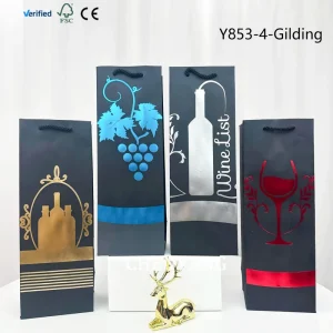 Daily Sac Fashionable Birthday Hot Store Quality Coated Style Rope Paper Promotion Wine Paper Bag De Perfume Shopping Bag