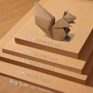 Dark Kraft 300gsm Hard Brown Paper A0 A1 Thick 250g Cardboard Paperboard for Crafts Uncoated Brown Paper