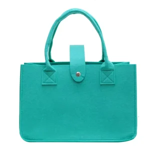 Design Fashionable Women’s High Quality Felt Custom Logo Customized Size Shopping Tote Bag for All Seasons