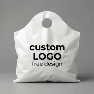 Die Cut Plastic Bags Die Cut Handle Shopping Bag Gift Packaging Promotional Use Printed Bags with Logo Custom Plastic Bag