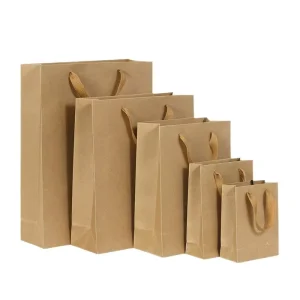 Different Size Kraft Paper Bag Custom Shopping Packaging Paper Bag with Your Own logo