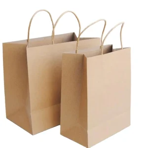 Different Sizes Kraft Brown Paper Bags Printing