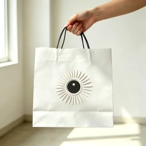 Disposable Eco Friendly Biodegradable Recyclable Black Brown White Custom Print Logo Fast Food Packaging Paper Bags