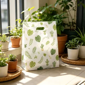 Disposable Plastic Shopping Handheld Bag Food Grade PE Transparent