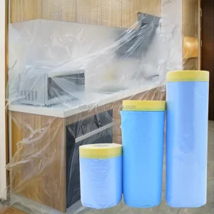 Disposable Spray Masking Film Blue Window Protection Paint Adhesive PE Paint for Car Paint Repair Masking Film