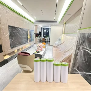 Disposable Waterproof Adhesive Household Furniture PE Masking Film Multiple Sizes Plastic Dustproof Covering Film