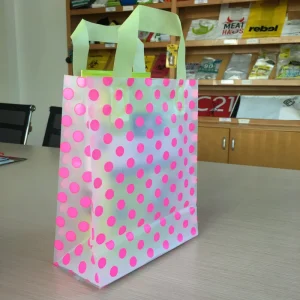 Dot Pattern Design Premium Plastic Shopping Bag