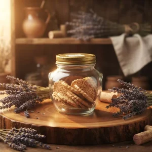 Double Ear Clear Glass Storage Jar With Lid, Sealed Glass Canister for Biscuits, Dry Snacks, Kitchen Household Food Storage