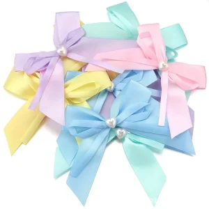 Double layer Pearl Bow Polyester DIY Cute Sweet Christmas Birthday Hair & Clothing Accessories Versatile Handmade