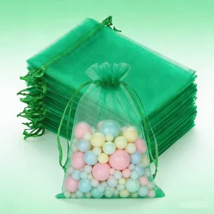 Drawstring Organza & Nylon Antistatic Jewelry Pouch Eco-Friendly Custom Logo Recyclable Customized Color & Size Gift