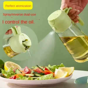 Dual Purpose PP Plastic Glass Oil Spray Bottle Atomization Nozzle Dishwasher Safe Customized Color Logo for Food Giveaways