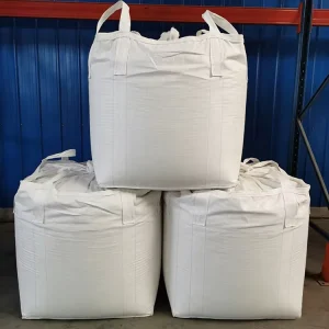 Durable 1-2 Ton Polypropylene PP Woven Jumbo FIBC Bulk Cement Coal Packaging Bags Top Fill Spout 5:1 Safety Factor Cross