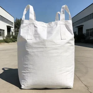 Durable 1 Ton PP Jumbo FIBC Big Bags Breathable Cross Corner Loop 5 1 Safety Factor Flat Bottom Sand Stone