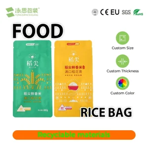 Durable 25kg 50kg Customizable Flexo Printed Post consumer Recycled Bags for Packaging Rice Flour Sand Grain