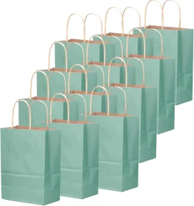 Durable Biodegradable Eco Friendly Reusable Recyclable Kraft Paper Bags Customizable Handle Grocery Shopping Food Takeaway Daily