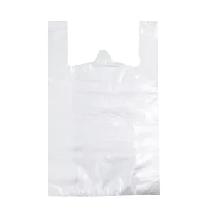 Durable Clear PE Plastic Shopping Bag High Strength Transparent Plastic T shirt Bag for Supermarket