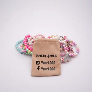 Durable Custom Logo Printed Organic Cotton Drawstring Packaging Bag Jewelry Canvas Drawstring Bag Cotton Dust Bag