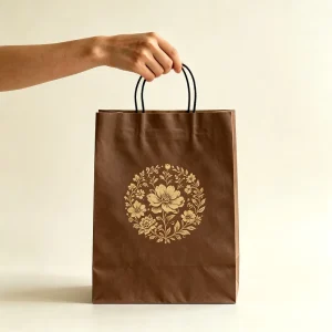 Durable Disposable Kraft Brown Paper Bags with Embossed Handles Bulk Mixed Sizes for Clothing Socks Packing Made of Cardboard