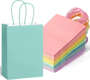 Durable Eco Friendly Kraft Paper Bags for Party Celebrations Gift Packaging Craft Projects & Daily Use