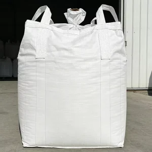 Durable Jumbo Big Bulk Bags 1 2 Ton Flat Bottom Top Fill Spout Cross Corner Loop PP Fibc Ton Bag for Packaging