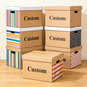 Durable Portable Paper Board Storage Box Matt Lamination Glitter Finish Offset Rectangle Shape for Daily Use Kids