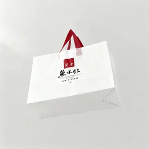 Durable Printing Soft Loop Handle Plastic Shopping Bags with Custom Logo for Supermarket Packaging