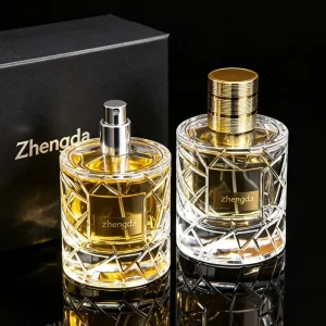 Durable Transparent Cylinder Glass Bottles 100ml Pump Sprayer Cosmetic Perfume Empty Vials