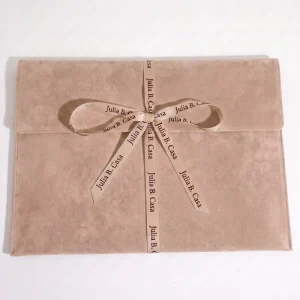 Dust Bag Custom Suede Envelope Pouch Velvet Envelope Gift Bag with Ribbon for Hair Wig Packaging