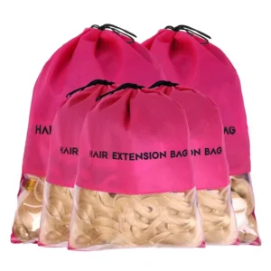 Dust-proof Wig Storage Bag Portable Hair Extension Drawstring Storage Bag for Multiple Wigs Bundles Extensions