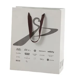 Easy Carry Handle Decorative Paper Bags Fashion Shopping Paper Bag for Women Clothes