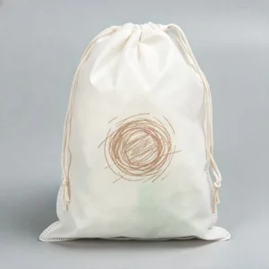 Eco Biodegradable Recyclable Non Woven Cartoon Simple Drawstring Pouch Custom Logo Sneaker Dust Storage Travel Bag