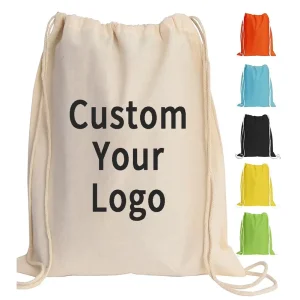 Eco Custom Print Black Drawstring Toy Storage Muslin Gift Shoe Dust Packaging Bag Laundry Cotton Drawstring Bag Large for Home