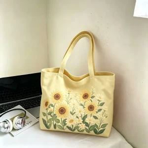 Eco Custom Tote Bag Washable Canvas Tote Bag Daily Shopping Bags Custom Brand Logo Womens Tote Bags