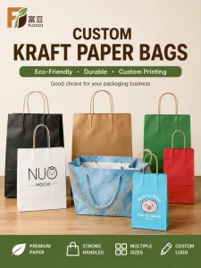 Eco-Friendly Biodegradable Brown White Kraft Paper Bags Shopping Food Takeaway Coffee Gift Bags Factory Shipping