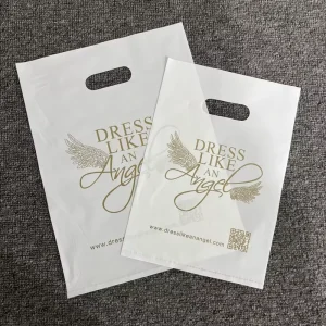 Eco-Friendly Biodegradable HDPE Plastic Shopping Bags Custom Logo Silk Screen Printing Hand Length Handle Shoes