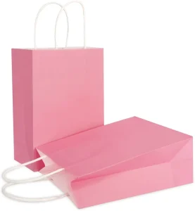 Eco Friendly Biodegradable Natural Kraft Paper Bags for Gift Wrapping Boutique & Daily Use Customizable Durable