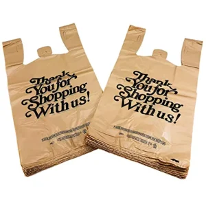 Eco Friendly Biodegradable Shopping Bag Thank You T shirt Bag Carry Bag