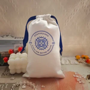Eco Friendly Canvas Dust Makeup Packing Pouch Custom Logo Printing Environmental Cotton Canvas Fabric Packing Dust Pouch