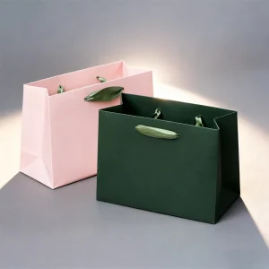 Eco Friendly Coated Paper Shopping Bag Embossing Sponge Lining Offset Printing Customized Art Paper Logo