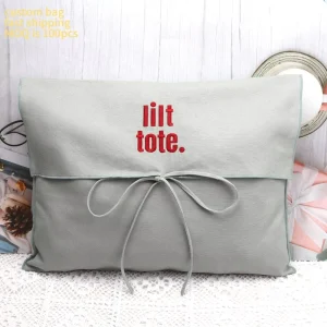 Eco-Friendly Colorful Cotton Canvas Twill Envelope Pouch Gift Clothes Handbag Packing Dust Bag Luxury Cotton Flap Dust Pouch