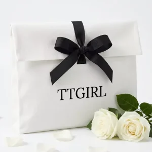 Eco-Friendly Cotton Twill Clothing Scarf Wig Packing Envelope Bag Custom Logo Printed Cotton Dust Envelope Pouch With Ribbon