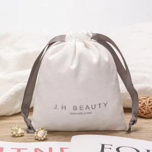 Eco Friendly Custom Logo Printed Clothing Shoes Cotton Dust Drawstring Bag