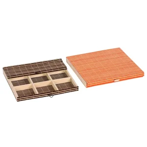 Eco Friendly Custom Size and Color Rectangle Shape for Candy Chocolate Tea Container Bamboo Tea Bag Storage Box 9 Compartments