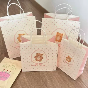 Eco Friendly Custom Take Away Recycled Kraft Shopping Bags with Twisted Carry Handles for Supermarket Grocery Sacks Bulk