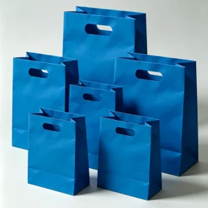 Eco Friendly Customized Logo Size Food Clothing Packaging Fast Food Takeaway Kraft Paper Bag With Die Cut Handle