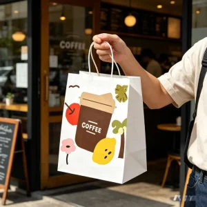 Eco Friendly Disposable Waterproof Recyclable Biodegradable Luxury Brown Kraft Paper Bags Hand Length Handle Custom