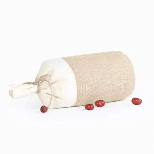 Eco Friendly Drawstring Jute Shoe Dust Bags Customized Size Cotton Soft Foldable Pouch Gift 12oz