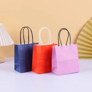Eco Friendly Durable Handmade Art Paper Bags with Digital Flexo Printing for Supermarket Packaging Customizable for Any Industry